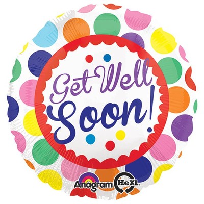 Spotty Get Well Soon Foil Balloon - (BNE Delivery)