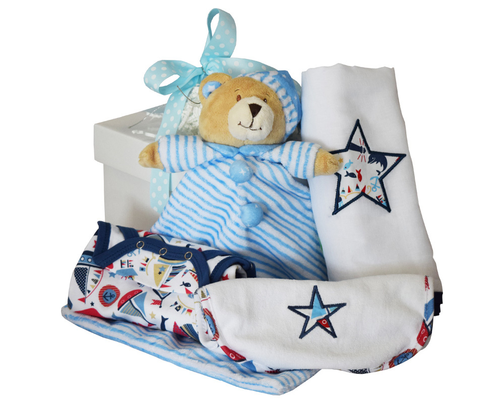 Bouncing Baby Boy Gift Hamper | Baby Gift Hampers | Brizzie Baskets product photo