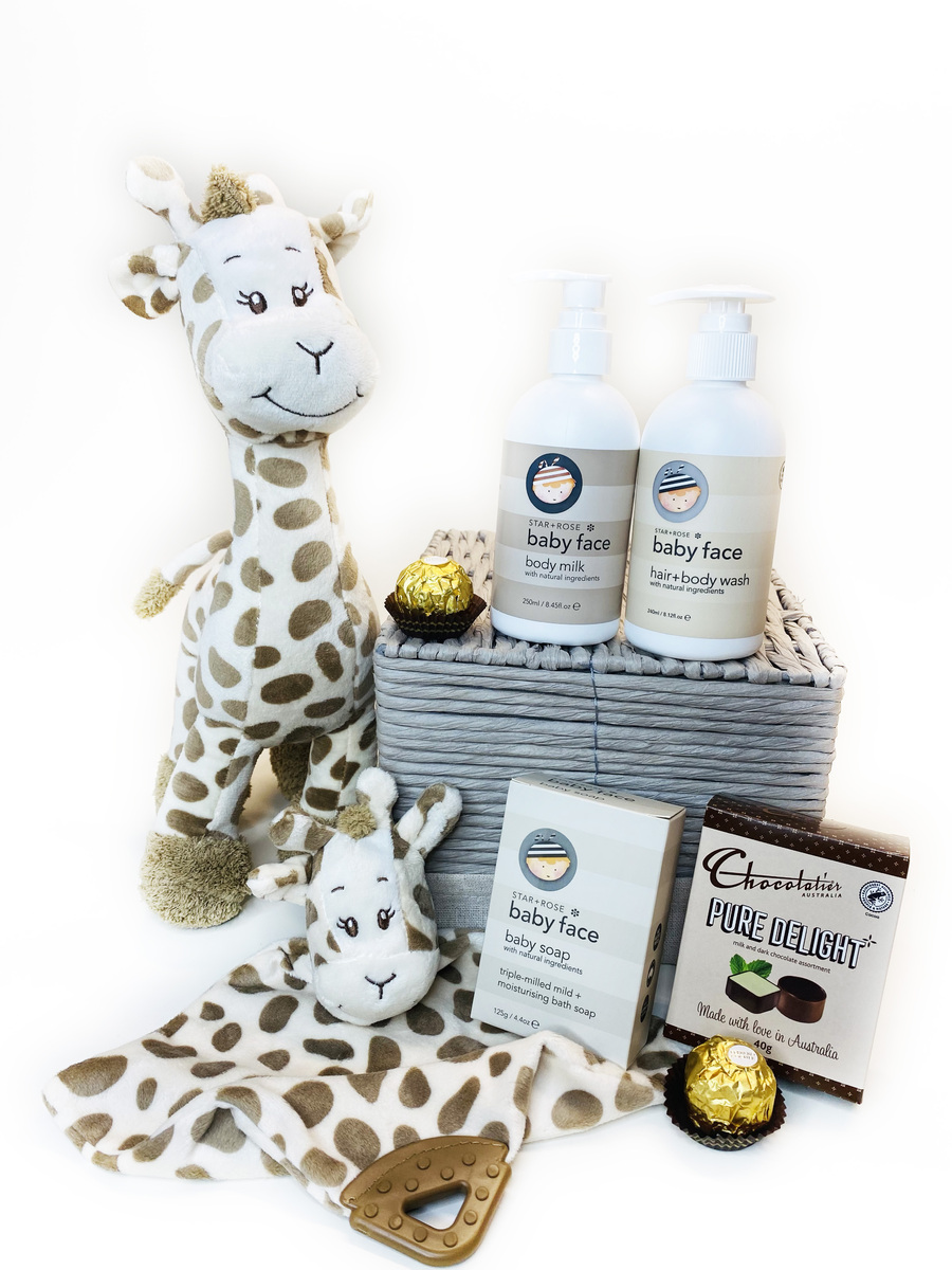 Baby Giraffe Gift Hamper | Baby Gift Hampers | Brizzie Baskets  product photo
