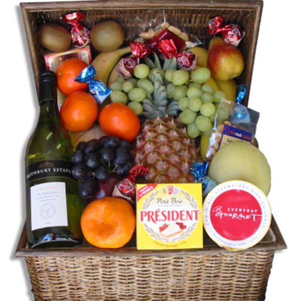 Fruit and Wine Gift Hamper | Fruit Hamper | Delivery Brisbane product photo