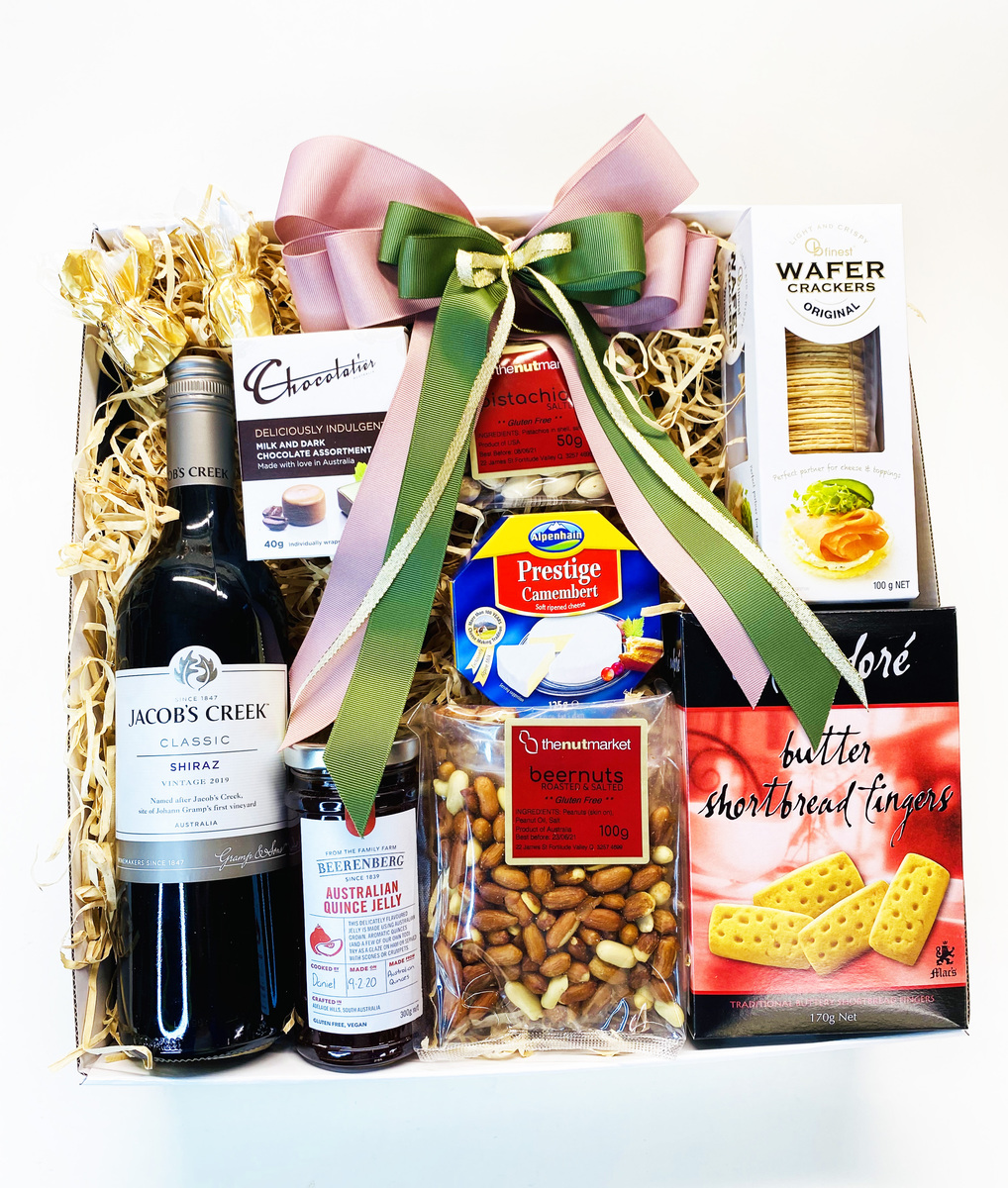 Nibbles and Red Wine Gift Hamper | Gourmet Hampers |  Brizzie Baskets product photo