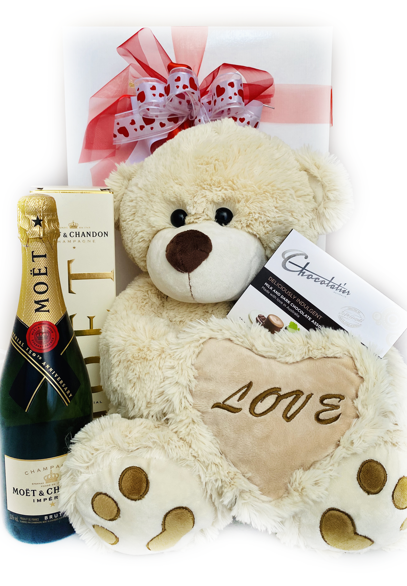 Moet Teddy Love (A Moet Bottle and a Large Love Teddy) product photo