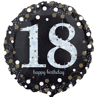 Sparkling 18th Birthday Foil Balloon- (BNE Delivery)