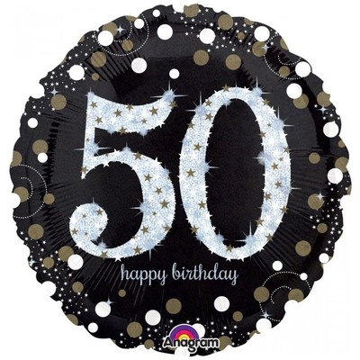 Sparkling 50th Birthday Foil Balloon- (BNE Delivery)