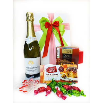 Christmas Cake and Bubbles Hamper