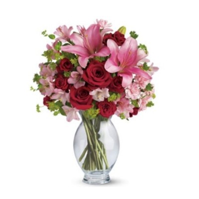 Romantic Floral Arrangement in a Vase