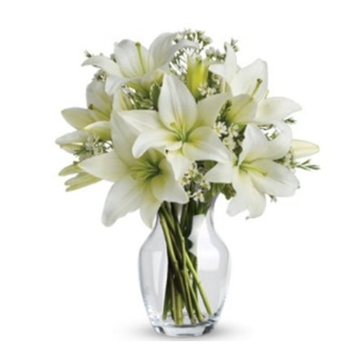 Elegant White Lilies in a Vase